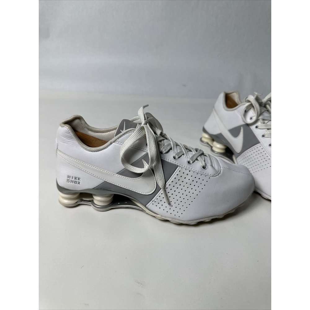 Nike Shox Deliver 317549-112 Women's White/Grey Leather Sneakers Shoes Size 8.5 - Picture 4 of 11